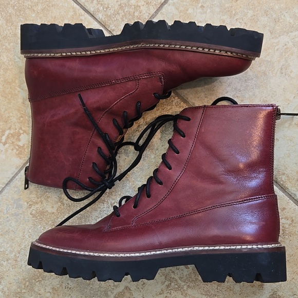 Madewell The Citywalk Lugsole Leather Lace-up Boot EUC - Picture 7 of 11